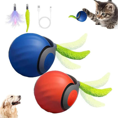 Giochi per gatti con design a coda per gioco al chiuso, set da 2 pezzi