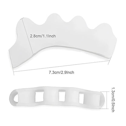 Set di separatori per dita in silicone per creare spazio tra le dita e offrire comfort, 1 paio