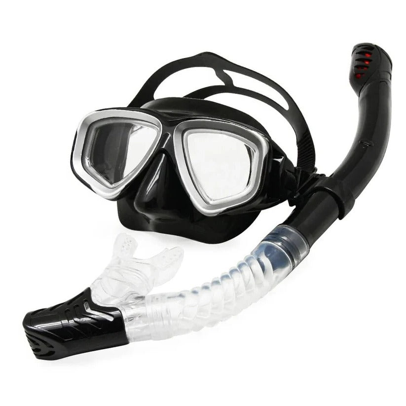 Maschera da sub con lente in vetro temperato, guarnizione in silicone e lente antinebbia