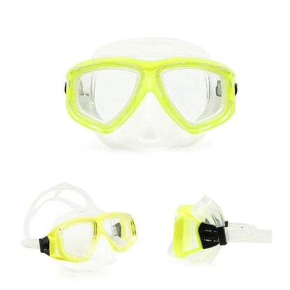Maschera da sub con lente in vetro temperato, guarnizione in silicone e lente antinebbia