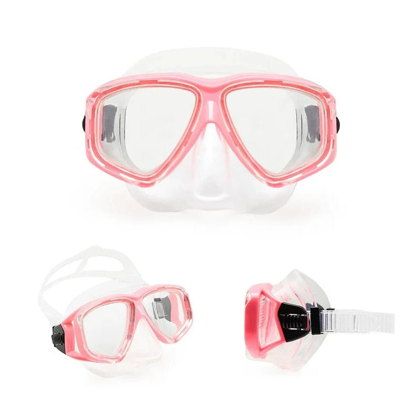 Maschera da sub con lente in vetro temperato, guarnizione in silicone e lente antinebbia