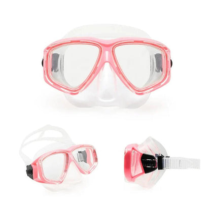 Maschera da sub con lente in vetro temperato, guarnizione in silicone e lente antinebbia