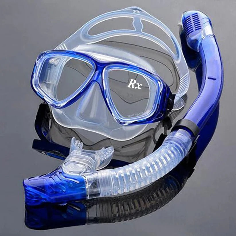 Maschera da sub con lente in vetro temperato, guarnizione in silicone e lente antinebbia