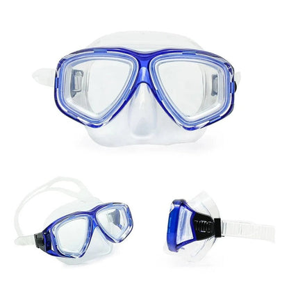 Maschera da sub con lente in vetro temperato, guarnizione in silicone e lente antinebbia
