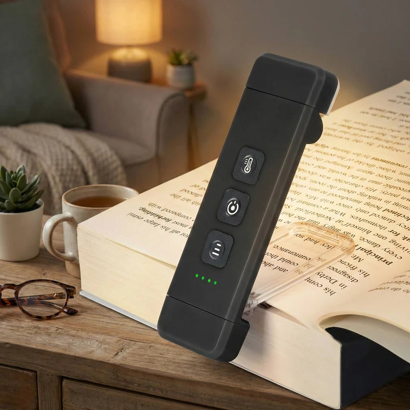 Mini lampada LED ricaricabile USB per la lettura, con timer e clip integrata