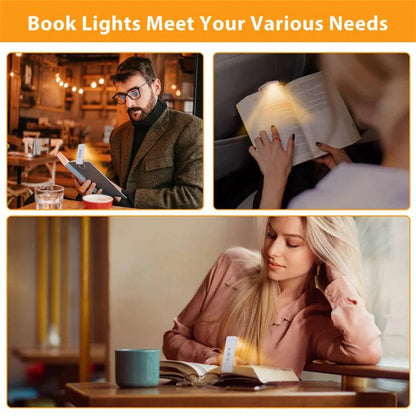 Mini lampada LED ricaricabile USB per la lettura, con timer e clip integrata