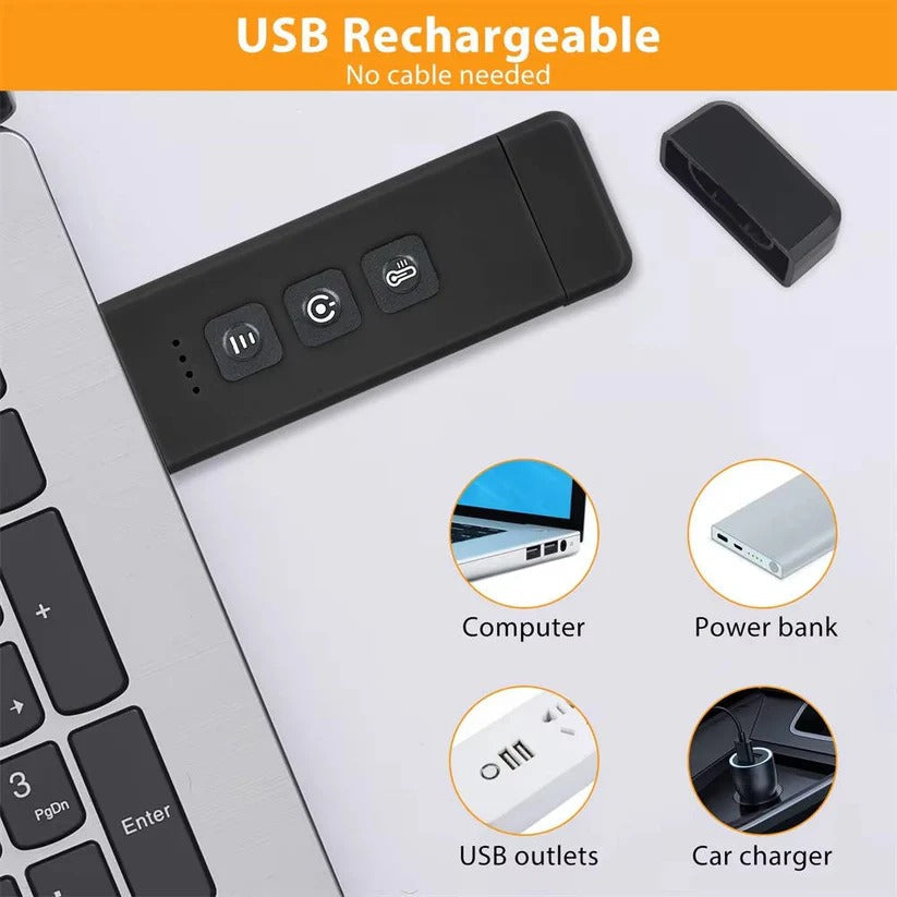 Mini lampada LED ricaricabile USB per la lettura, con timer e clip integrata