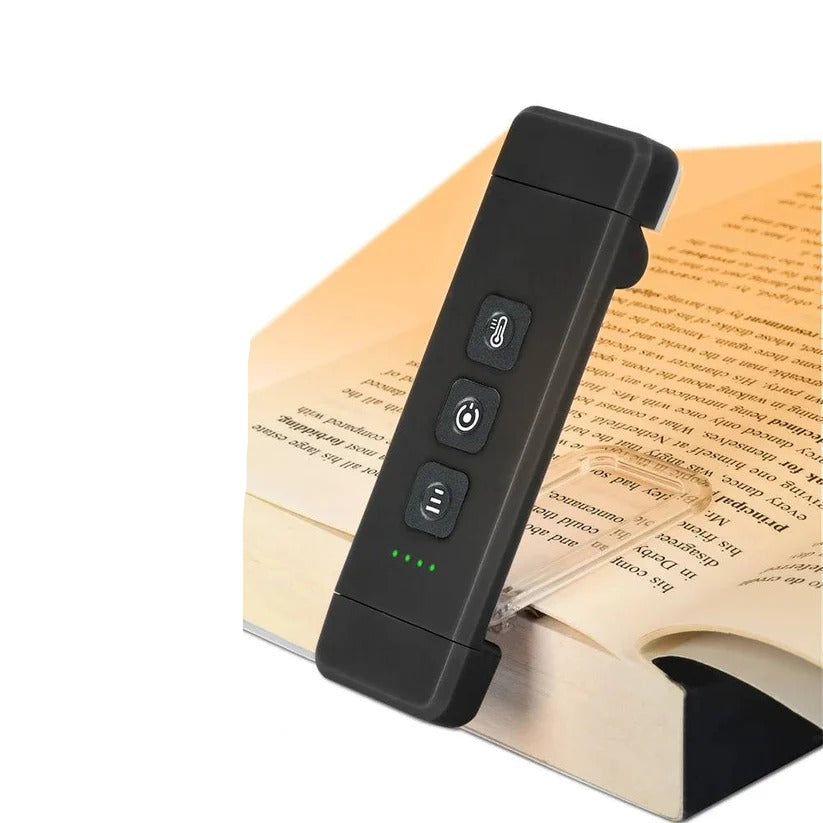 Mini lampada LED ricaricabile USB per la lettura, con timer e clip integrata