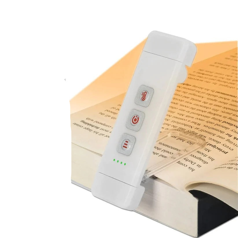 Mini lampada LED ricaricabile USB per la lettura, con timer e clip integrata