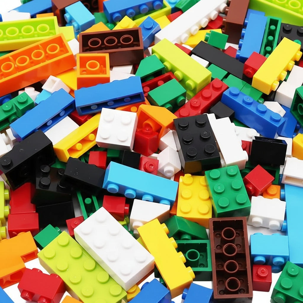 Set di blocchi da costruzione STEM con scatola di stoccaggio per bambini, 1000 pezzi