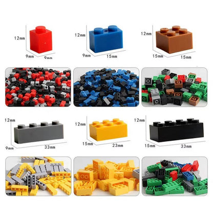Set di blocchi da costruzione STEM con scatola di stoccaggio per bambini, 1000 pezzi