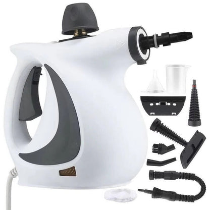 Pulitore a vapore portatile da 1050 W con pressione di 3 bar e accessori a spazzola intercambiabili