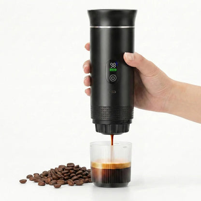 Macchina per espresso portatile da 20 bar con supporto per capsule e caffè macinato