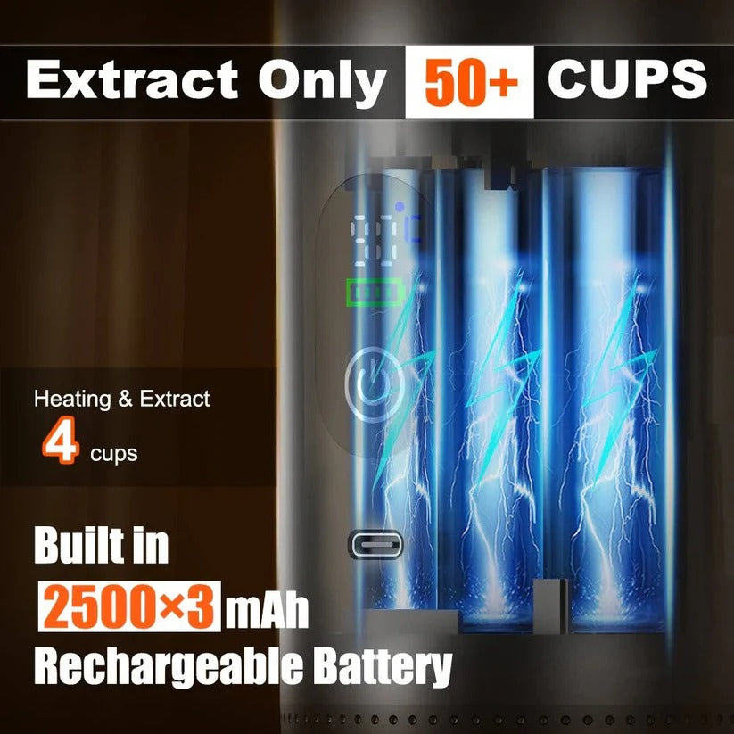 Macchina per espresso portatile da 20 bar con supporto per capsule e caffè macinato