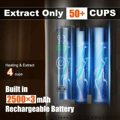 Macchina per espresso portatile da 20 bar con supporto per capsule e caffè macinato