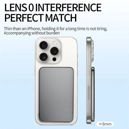 Caricatore magnetico portatile sottile in alluminio con ricarica wireless rapida per iPhone