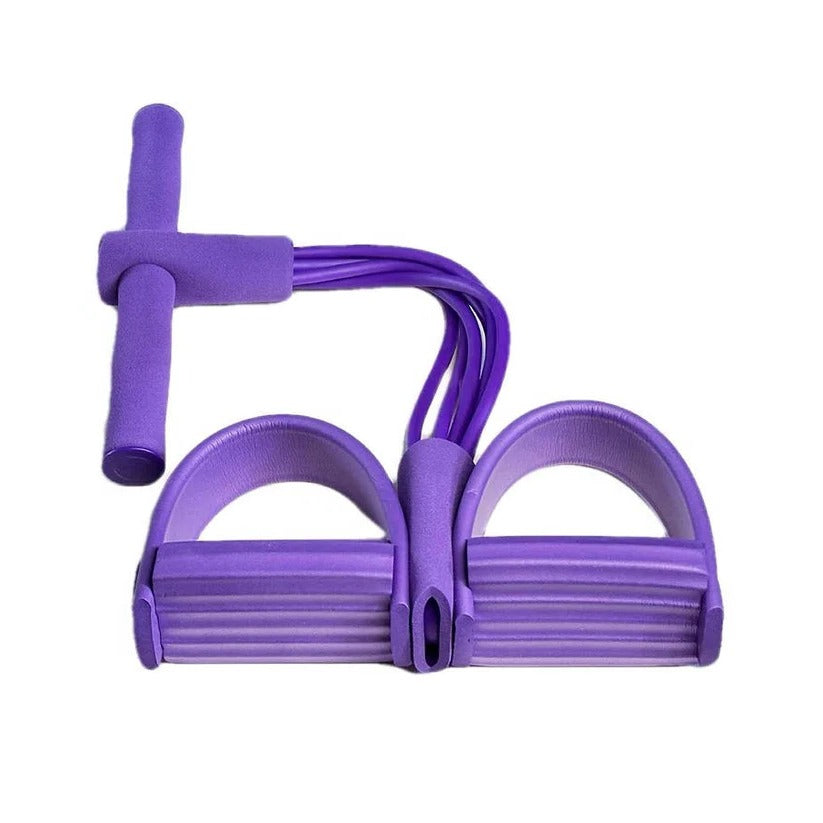Elastico di resistenza con pedale per i piedi e maniglie rimovibili per allenamento in palestra domestica
