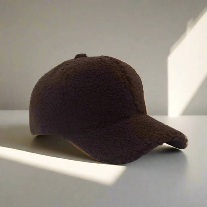 Cappellino regolabile in tessuto teddy per l'autunno e l'inverno, stile casual