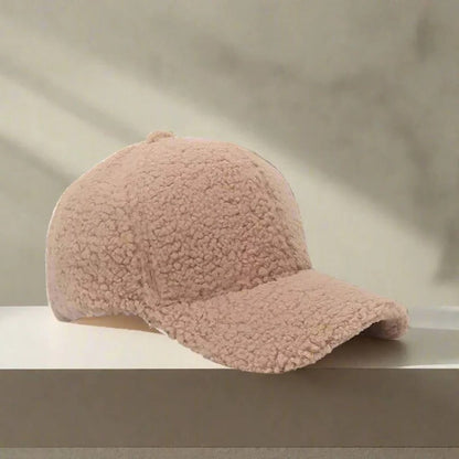 Cappellino regolabile in tessuto teddy per l'autunno e l'inverno, stile casual