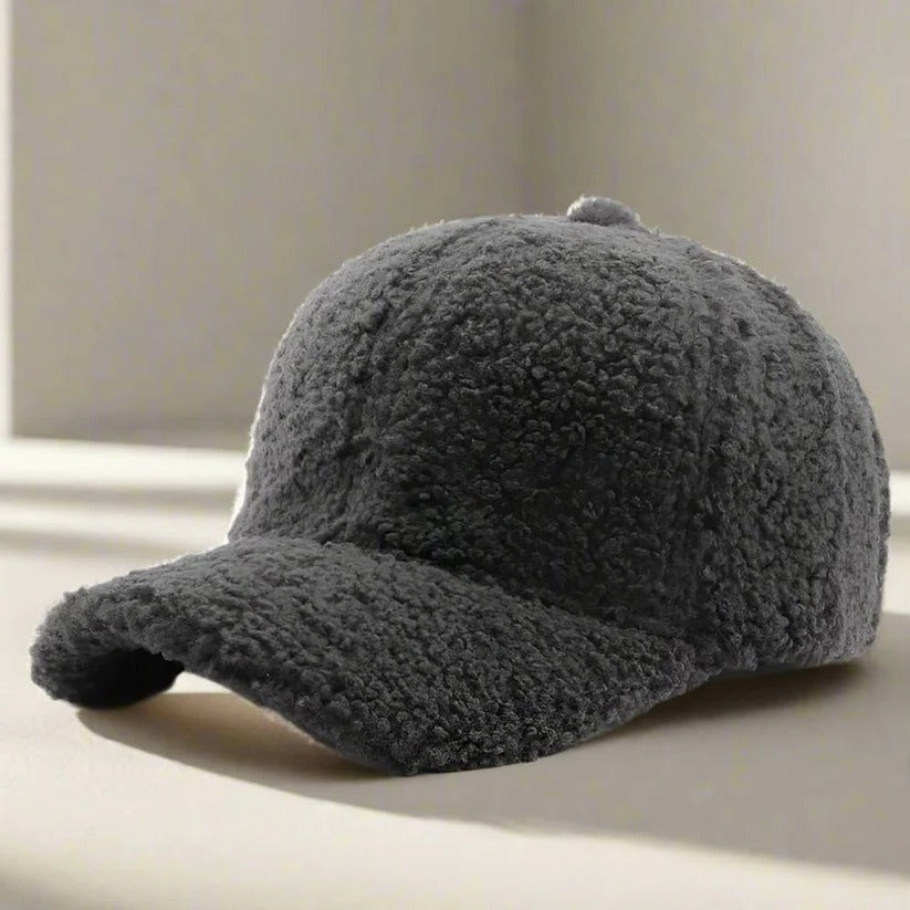 Cappellino regolabile in tessuto teddy per l'autunno e l'inverno, stile casual