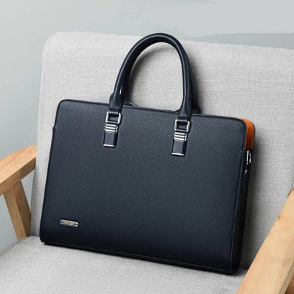 Borsa a tracolla in pelle per uomo, adatta a laptop da 14 a 15 pollici