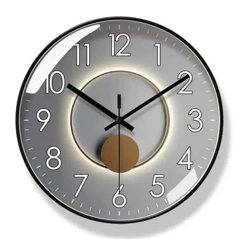 Orologio da parete al quarzo silenzioso con design minimalista per l'arredamento moderno