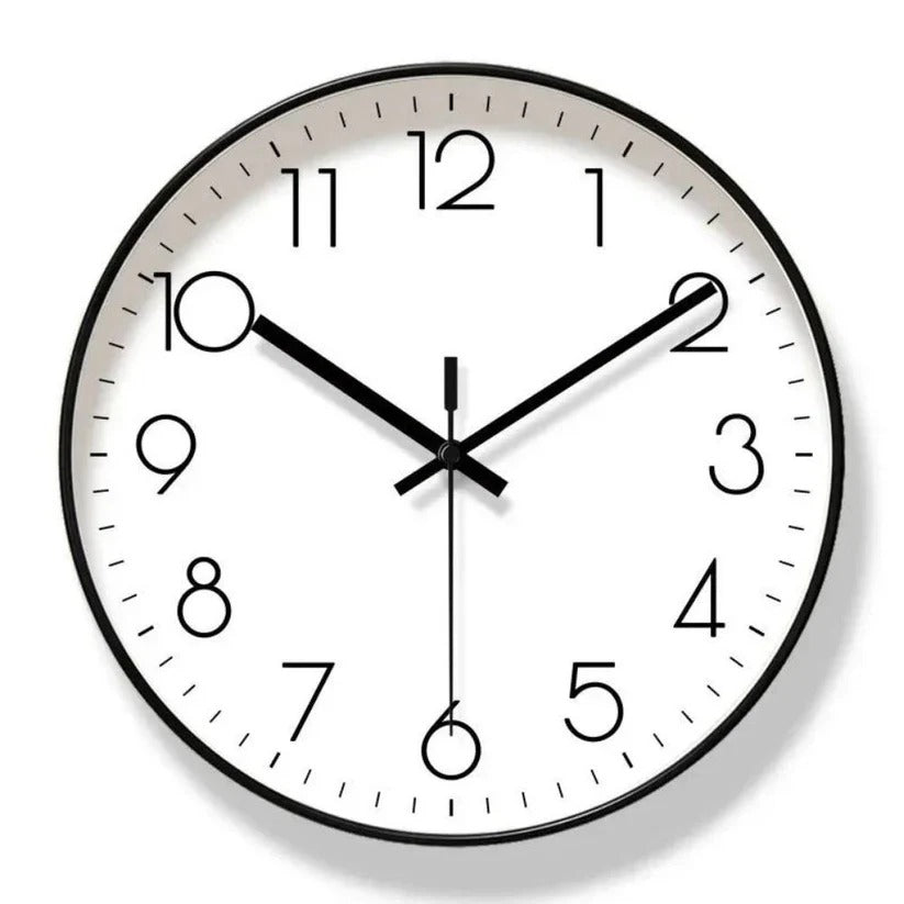 Orologio da parete al quarzo silenzioso con design minimalista per l'arredamento moderno
