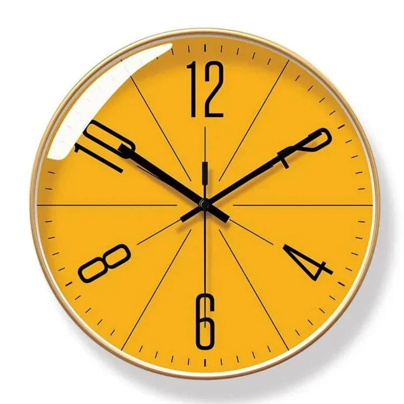 Orologio da parete al quarzo silenzioso con design minimalista per l'arredamento moderno