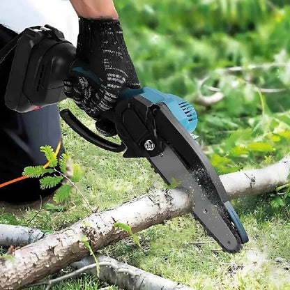 Motosega elettrica portatile con taglio rapido e preciso per uso all'aperto