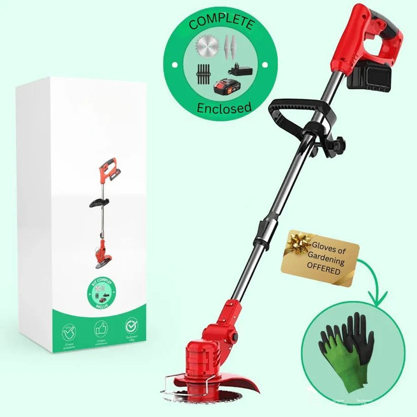 Trinciaerba a batteria da 850 W con batteria da 21 V per tagliare erba e rami