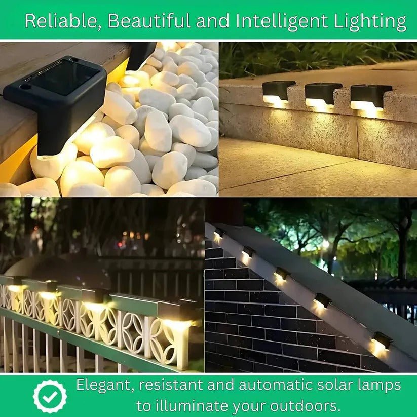 Luci LED solari impermeabili per esterni con sensore crepuscolo-alba automatico