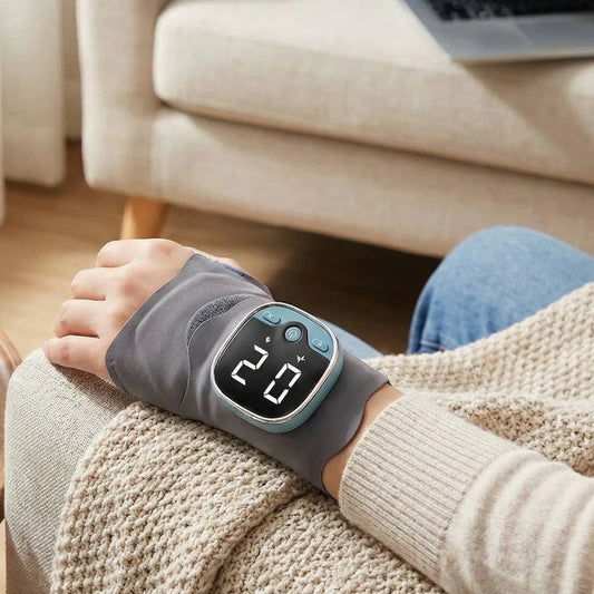 Dispositivo di massaggio elettrico riscaldato per la mano, con 5 modalità e intensità regolabile