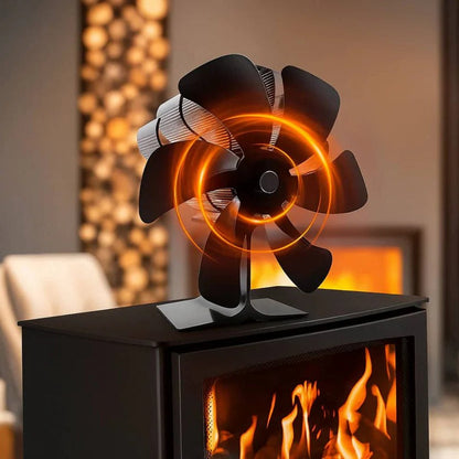 Ventola silenziosa per stufa a legna per la distribuzione del calore e la circolazione dell’aria calda