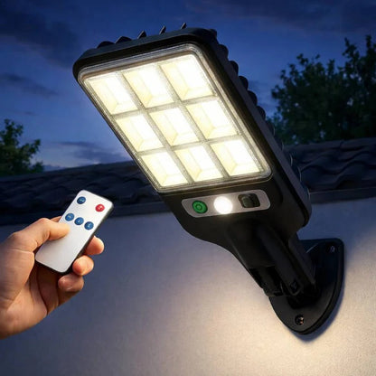 Luce solare da parete esterna con sensore di movimento integrato per l'illuminazione