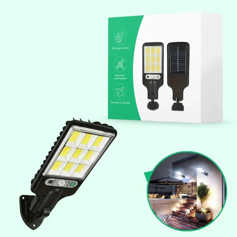 Luce solare da parete esterna con sensore di movimento integrato per l'illuminazione