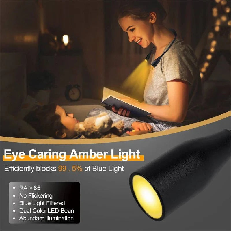 Luce LED ricaricabile da collo flessibile per la lettura