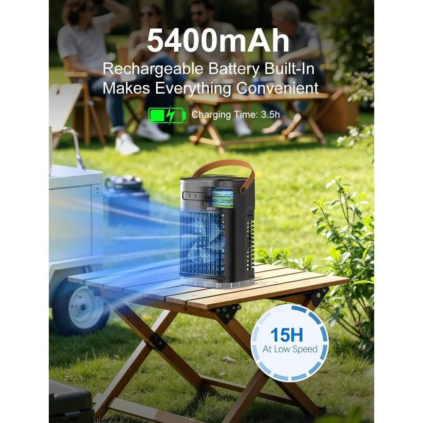 Ventilatore raffreddante portatile con serbatoio d'acqua da 1,2 L e telecomando