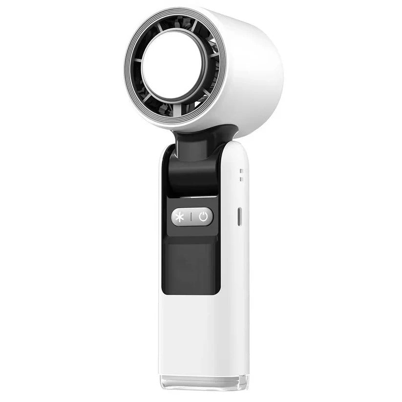 Ventilatore portatile ricaricabile 3-in-1 con torcia integrata e display LED della batteria