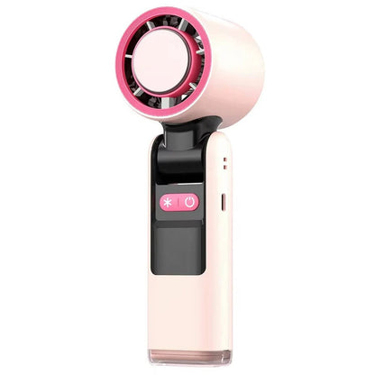 Ventilatore portatile ricaricabile 3-in-1 con torcia integrata e display LED della batteria