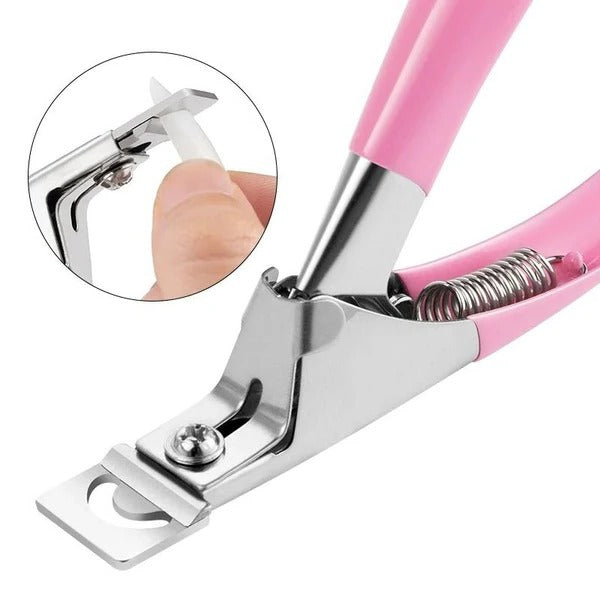 Tagliaunghie in acciaio inossidabile per unghie acriliche con impugnatura ergonomica