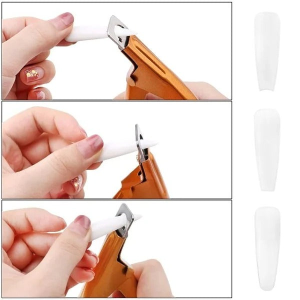 Tagliaunghie in acciaio inossidabile per unghie acriliche con impugnatura ergonomica
