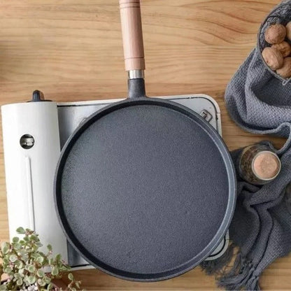 Padella in ghisa per pancake, compatibile con fornelli a gas e a induzione