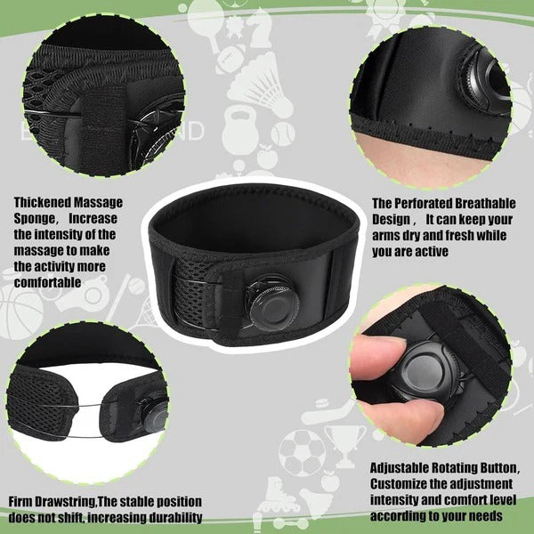 Tutore regolabile per gomito a compressione con manopola di regolazione per supporto e comfort