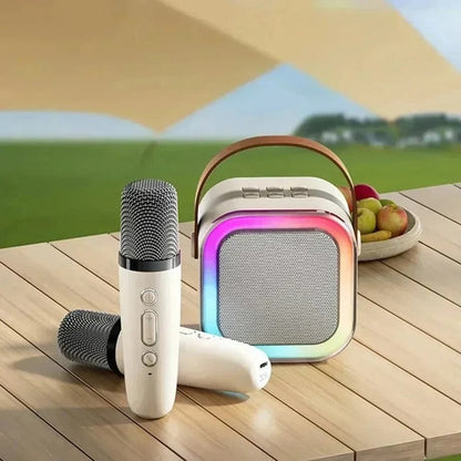 Sistema karaoke wireless con microfono integrato e connettività Bluetooth