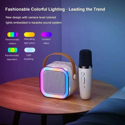 Sistema karaoke wireless con microfono integrato e connettività Bluetooth