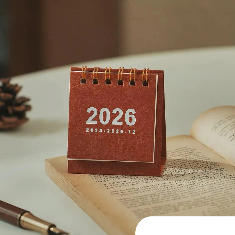 Calendario da tavolo 2026 con layout di pianificazione quotidiana