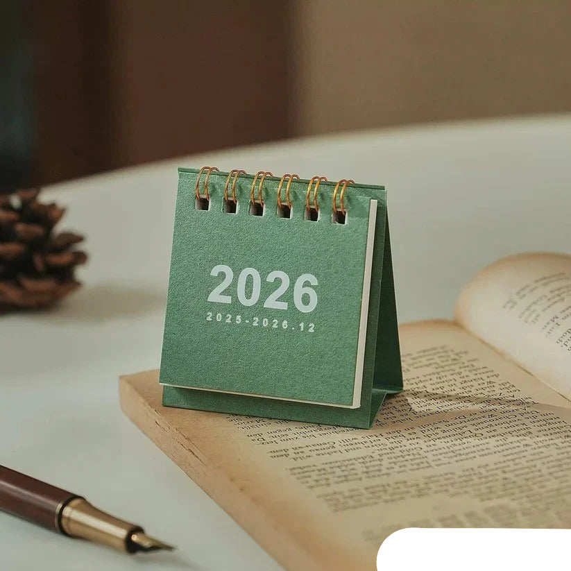 Calendario da tavolo 2026 con layout di pianificazione quotidiana