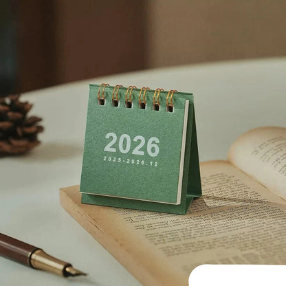 Calendario da tavolo 2026 con layout di pianificazione quotidiana