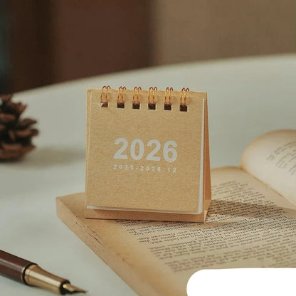 Calendario da tavolo 2026 con layout di pianificazione quotidiana