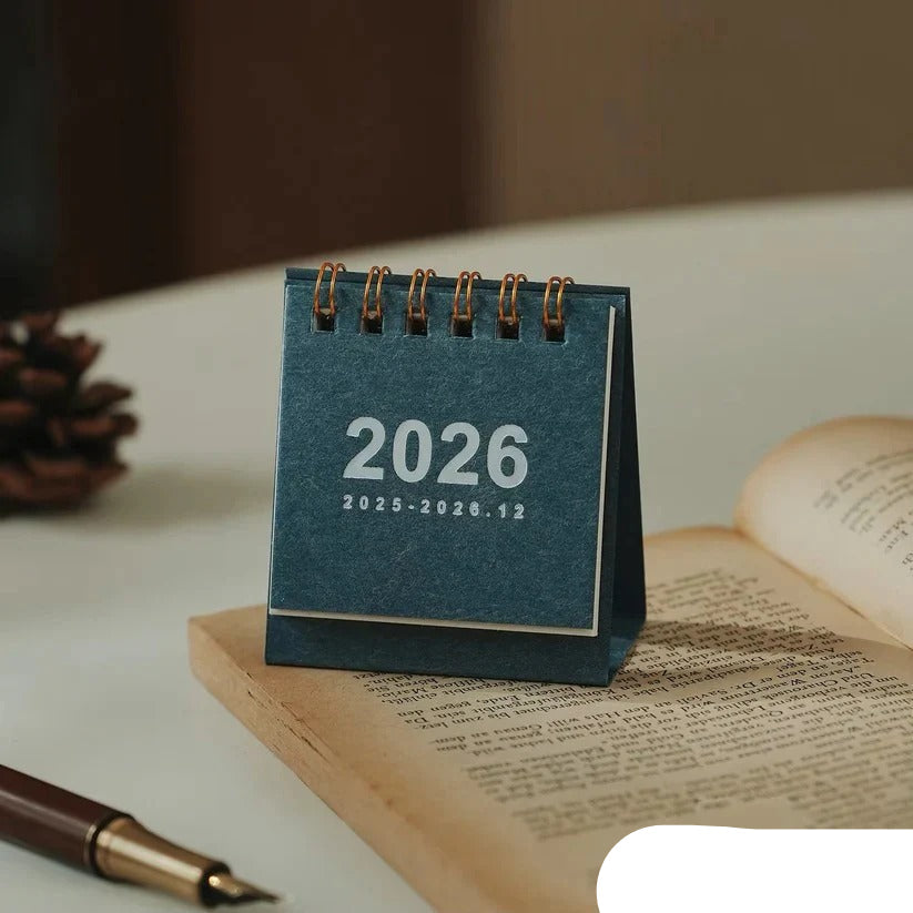 Calendario da tavolo 2026 con layout di pianificazione quotidiana